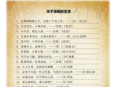 关于智谋的句子