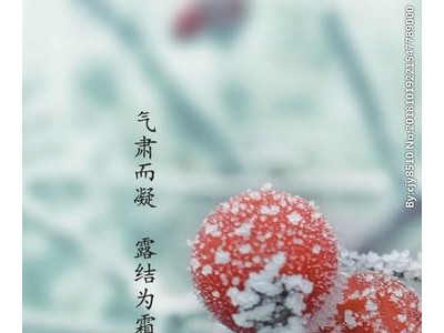 霜降的句子发朋友圈