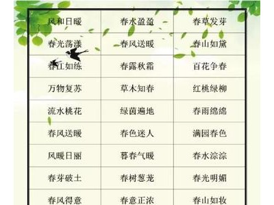 描写春天的词句有哪些