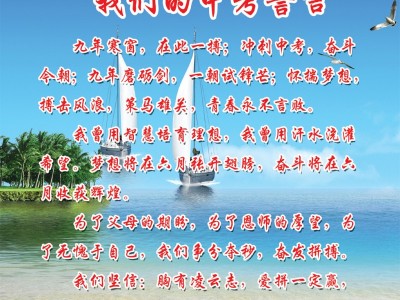 有关中考加油励志口号